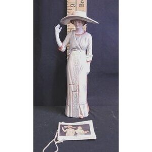 Goebel Porcelain Figurine "Promenade At Nice 1912" Vintage Lady In Hat & Dress 9